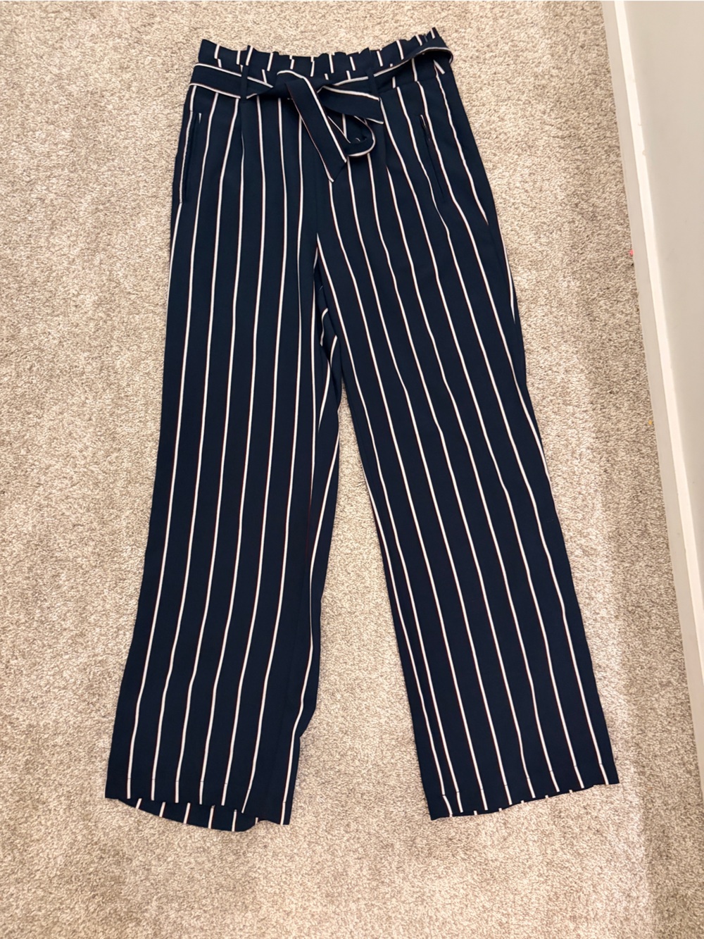 CI SONO effortless Dress Pant | Stipe Trouser | Navy workwear - M